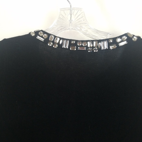 Banana Republic Black Cardigan Jewels Small - Picture 3 of 5